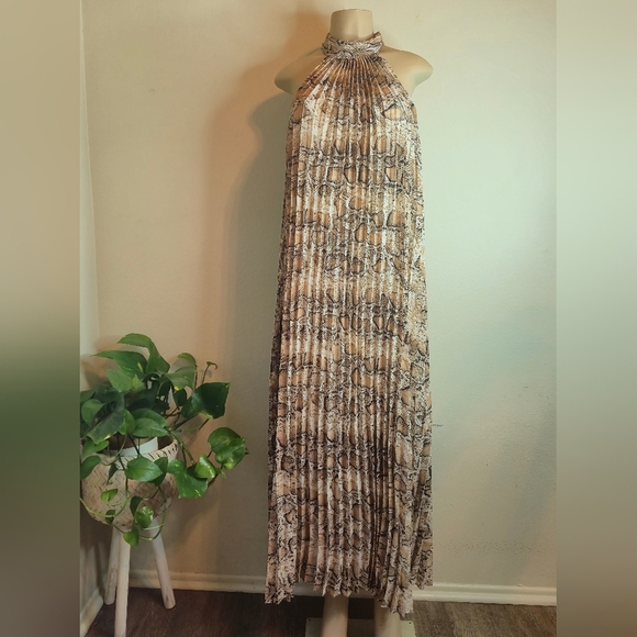 The Clothing Company Snake Print Halter Dress - Picture 1 of 4